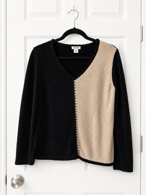 ✨Hampshire Studio Acrylic Colorblock Sweater Size M